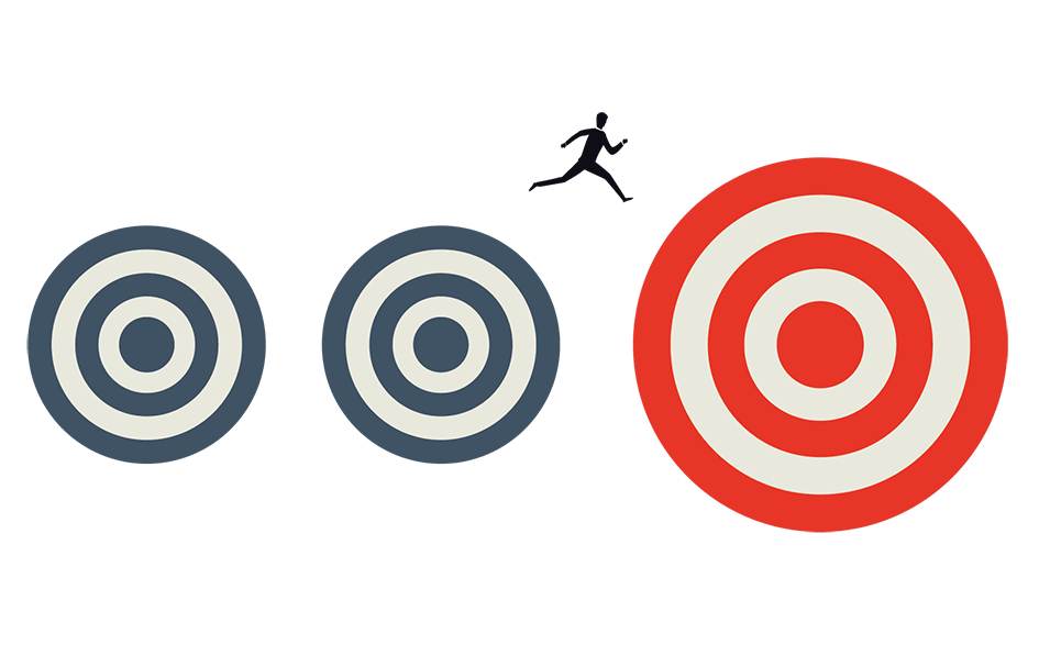 Man jumping hurdles and hitting targets